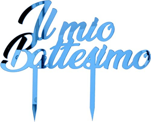 coiso Cake Topper in PLEXI Il Mio Battesimo Colore A Scelta Dimensione 18 CM X 14 CM