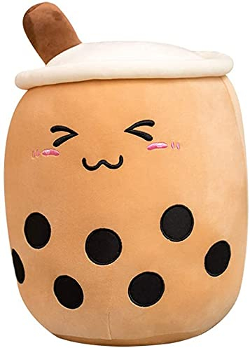 YXCUIDP Cute Plush Pillow, Kawaii Boba Tea Plush Pillow,Creative Bubble Milk Teacup Shaped Hugging Pillow Hugging Pillow Stuffed Toy For Girls Kids,A (Type D, 24CM)