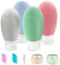 Gvolatee Set di 9 Bottiglie Da Viaggio in Silicone 100ml, Comprimibili Prova di Perdite Flaconi da Viaggio, Portatili Ricaricabili Contenitori per Shampoo, Liquidi, Lozione, Balsamo