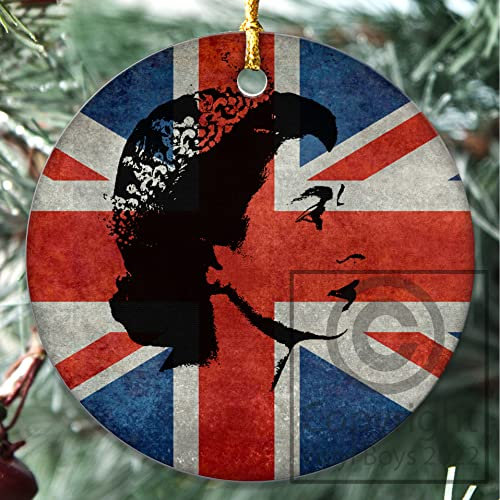 2022 Queen Elizabeth II Bauble, The Queen Memorial Ornament, The Queen’s Platinum Jubilee, Commemorative Christmas, Remembering Her Majesty (Queen Portrait)