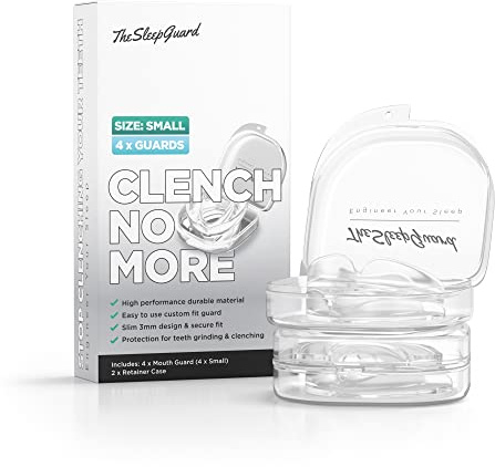 TheSleepGuard [Damen] Mundschutz für Zähneknirschen [4 Stück] Best Gum Shield für Zähnezusammenpressen bei Nacht Custom Bruxism Night Guards für Schlaf, Kiefergelenkschmerzen & Migräne Linderung