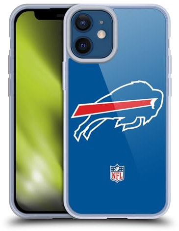 Head Case Designs Licenciado Oficialmente NFL Claro Logotipo de Buffalo Bills Caso Funda de Gel Suave Compatible con Apple iPhone 12 Mini