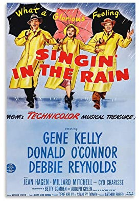 HAUHAU Poster Singin' in The Rain Film (2) Leinwand-Kunstdrucke, Poster, Foto, Bild, Malerei, Poster, Raumdekoration, 20 x 30 cm