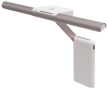 BenQ LaptopBar Monitor-Leuchte für Laptop, automatische Dimmfunktion, einstellbare Farbtemperatur mit 7 Stufen, Laptoplicht mit Powerbank, USB Lampe (weiß)