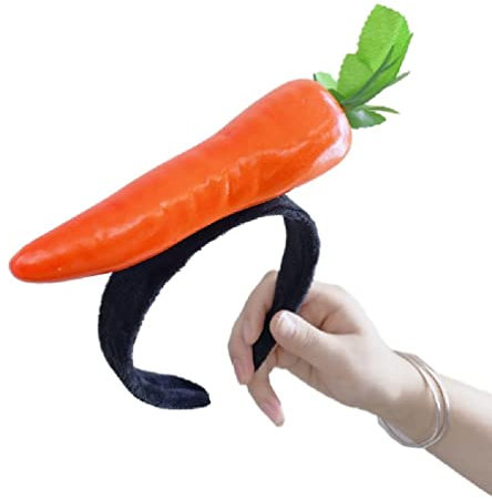 Serre-tête amusant avec légumes et carottes - Style dessin animé - Pour fête - Joli accessoire pour cheveux - Bandeau fruité amusant
