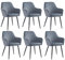 Colenis® - Lavinia - Gris - Lot de 6 - Chaise de Salle à Manger Moderne Chaise de Cuisine en Velours et métal