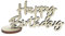 Oblique Unique® Schriftzug Happy Birthday aus Holz als Tischdeko für Geburtstag Deko Kindergeburtstag Tisch Verzierung Dekoration (Natur)