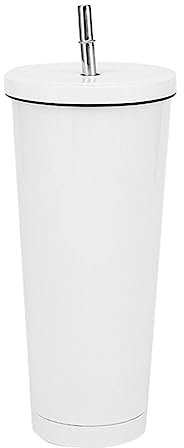 Plcnn 750ml Insulated Travel Mug Tumbler Stainless Steel Double Wall Insulated Mug Insulated Coffee Tumbler Cups For Home, Office or Car(White)