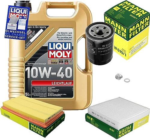 EISENFELS Inspektionspaket Wartungspaket Filterset mit 5 L Motoröl 10W-40, Ölfilter, Luftfilter, Innenraumfilter, Verschlussschraube