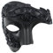 OIDEA Punk Halbmaske Venezianische Maske: Schwarz Herren Kostüm Maskerade mit Gummiband Steampunk Leicht angenehm für Kostümparty Phantom der Oper Maskenball Mottoparty Karneval