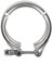 V Band Clamp 2.5 inch, Universal Exhaust Clamp Stainless Steel Coupler Exhaust Muffler Pipe Band Clamp Turbo Exhaust Band Clamp, for Wastegates Blow-Off Valves