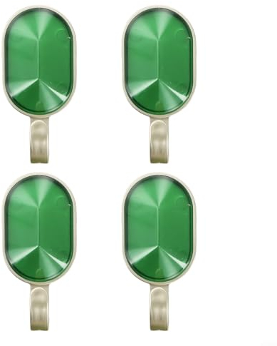 Crochets muraux multi-usages, crochet pour serviette de salle de bain, porte-manteau, sac, porte-clés, rangement pratique, installation facile, robuste (vert)