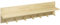 HOMCOM hölzernes Wandregal Schwebendes Regal Wandregale mit 7 Haken für Eingangsbereich Flur Flur Schlafzimmer 80x12x20 cm Natur