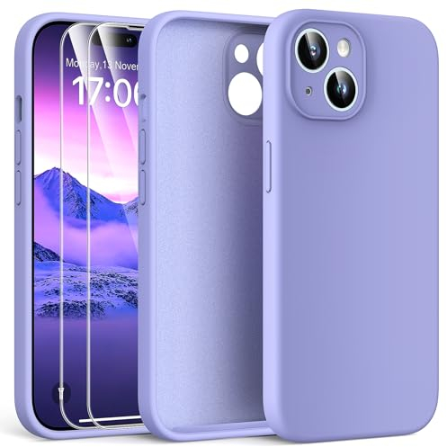 HATOSHI für iPhone 15 Hülle, Silikon Anti-Rutsch Kratzfestes Stoßfest Handyhülle für iPhone 15 Schutzhüll, Lila