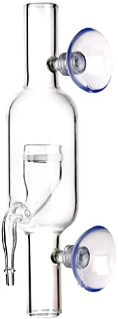 CVZQTE Inline CO2-Diffusor Aus Glas Für Aquarien Bepflanzt Für Tanks Praktische Befestigung Durch Saugnäpfe 80% CO2-Auflösungsrate 2 Größen Glas Co2-Diffusor Für Aquarien