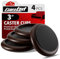 Ezprotekt 3 inch Premium EVA Castor Cups for Wooden Floors & Smooth Surfaces Φ 76 mm - Dark Brown Wood Grain - 4PCS Chair Leg Floor Protectors - Castors for Furniture - Furniture Cups