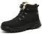 Scarpe Antinfortunistiche Invernali Uomo Donna Leggere Scarpe da Lavoro con Punta in Acciaio，con Calda Imbottitura, Antiscivolo Stivali Sicurezza, Nero, 40 EU