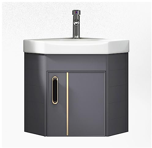 Petit lavabo mural portable à suspendre dans la salle de bain - Mini lavabo triangulaire moderne - Céramique