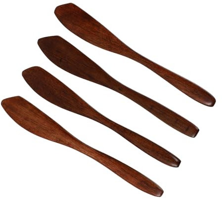 COLLBATH 8stücke Teiliges Butter Und Marmeladenspachtel Vielseitig Einsetzbar Für Käse Kuchen Und Aufstriche Handgefertigt Edlem Nussbaum Für Küche Und