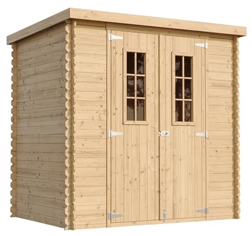 Abri de Jardin en Bois - Stockage extérieur l204xL142xH200cm/2.22m2- Petit abri à Outils, Local à vélos - TIMBELA M311C
