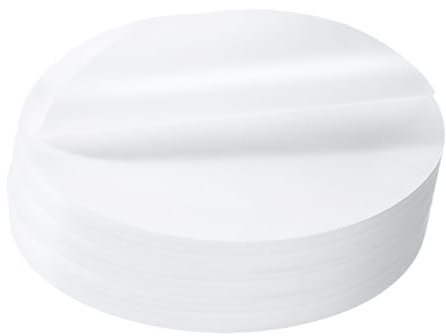 Hugwish 1000pcs papier steak haché ovale 8x11 cm pour presse steak hache, papier sulfurisé ovale feuille steak haché ovale (1000, 8x11cm)