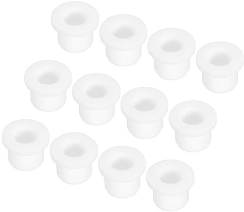 sourcing map 30Pcs t Shape Rubber Grommet Mount Dia 10mm ID 6mm H 11mm White Seal Protection Cable Grommets Flexible for Cable Pipe