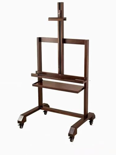 TV Floor Stand Solid Wood Adjustable TV Rack - Wooden Floorstanding TV Stand Easel, Home Classrooms Modern(B)