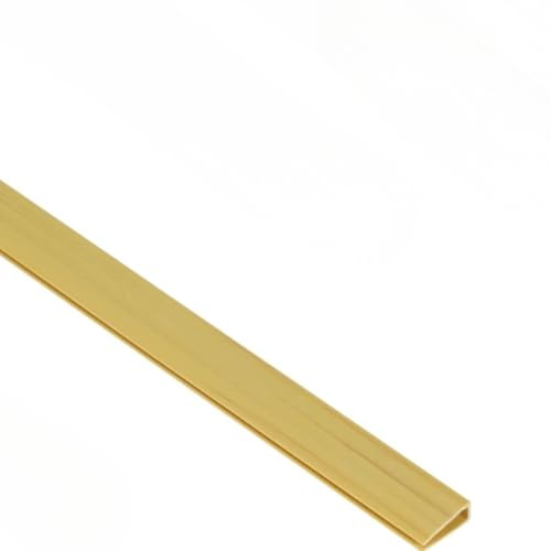 interGo PVC Zaunschiene Abdeckprofil Bambus - 1x1m (1er Set) | Schutzkappe für Sichtschutzmatten | Wetterfeste Gartenzaun-Abdeckung
