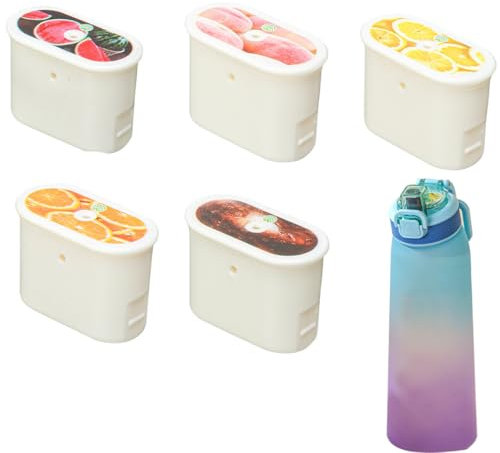 PEXIVOZ 5 Pods Cialde Aromatiche Compatibili Air Bottiglia d'acqua,Cialde Aromatiche,Cialde Aromi Frutta Profumate