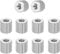 PATIKIL M2.5 Knurled Thumb Nuts, 10pcs 304 Stainless Steel Female Thread Type Flat Head Through Hole Round Hand Tighten Knob Fasteners Screw Cap Adjust Lock Position, D5mm x H5mm