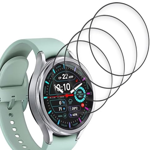 SkyKeep (4 Stücke für Displayschutz Galaxy Watch 6 Classic 47mm Schutzfolie Schutz Samsung Galaxy Watch 6 Classic 47mm Folie Screen Protector (PMMA)(Ultra-klar)(HD Klare)