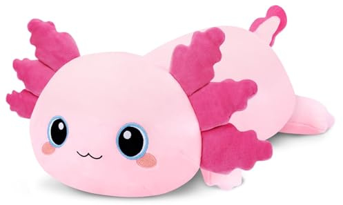SQEQE Gewichtetes Axolotl Kuscheltier, Kawaii Plüschtier mit Gewicht, 25CM | Weiches und kuscheliges Plüschtier, Gewichtskuscheltier, Geschenk für Kinder und Erwachsene