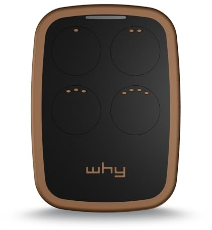 WHY EVO NOA Radiocomando Multifrequenza da 280 a 868 MHz Apricancello Rolling Code Codice Fisso Autoapprendente 4 in 1 Telecomando Garage Cancello Programmabile a Lungo Raggio (Wild Tobacco)