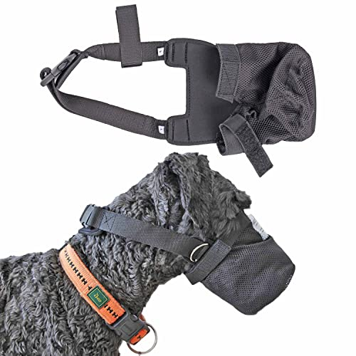 Giftköder Schutznetz Hund/Leckschutz Hund bei Wunden und OP anstatt Halskrause Hund/Anti Giftköder Maulkorb für Hunde. Kurze Variante damit Ihr Hund frei hecheln kann (XS)