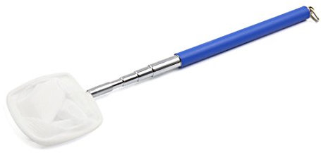 sourcingmap® Blau Teleskop Griff Quadratik Fisch Garnelen Landungsnetz für Betta Aquarium Teich DE