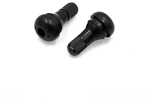 sourcing map 2 pcs Caoutchouc noir pneu moto tire les tiges valve avec bouchon anti-poussière