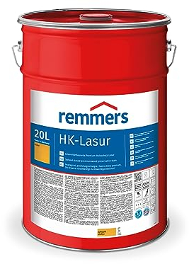 Remmers HK-Lasur 3in1 kiefer, 20 Liter, Holzlasur aussen, 3facher Holzschutz mit Imprägnierung + Grundierung + Lasur, Feuchtigkeit- und UV-Schutz
