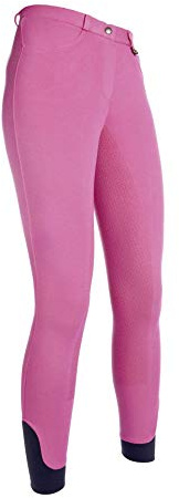 HKM Pantalones de Equitación (Silicona) Montar, Rosa, 146 para Niñas