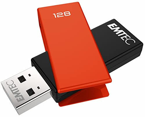 Emtec C350 128GB USB-Stick USB 2.0, Schwarz, Orange