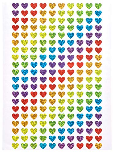 Baker Ross Mini-Hologrammaufkleber „Herzen“ (400 Stück) – für Kinder zum Basteln und Gestalten