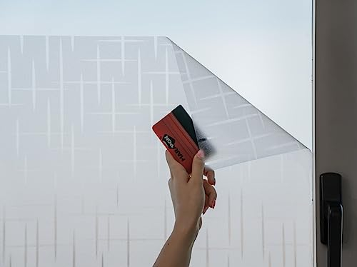 MARAPON® Milchglas Fensterfolie mit Sternenmuster [60x200 cm] inkl eBook mit Profitipps - Statische Haftung - Fensterfolie selbsthaftend Blickdicht - Sichtschutzfolie Fenster - Sichtschutz Bad