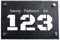 wandmotiv24 Personalisierte Hausnummer Hausnummernschild aus Naturstein Schiefer, auf Schiefertafel mit individueller Beschriftung Straße, Hausnummer M0045