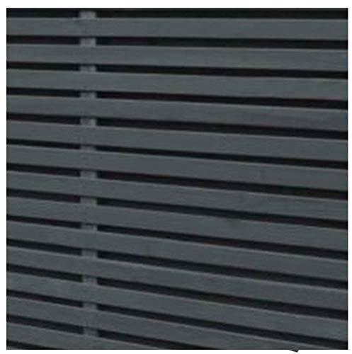 Forest Garden 1.8m x 1.8m Contemporary Double Slatted Fence Panel - Anthracite Grey - Pack of 4