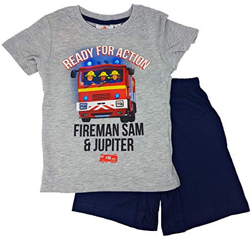 Feuerwerhmann Sam Schlafanzug Pyjama (Grau, 110)