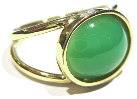 Chrysopras ring Gold 18 k