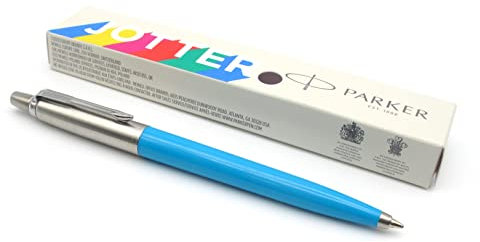 Parker Jotter Originals Ballpoint Pen - Sky Blue Finish - 60s Pop Art Collection - Blue Ink - Gift Boxed