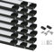 Besseto LED Aluminum Profil 20 x 1m, U Form Schwarz Streifen Licht Diffusor Profil mit milchiger Abdeckung,Endkappen,und Montageklammer Aluminum Profile für LED-Streifen (20 x 1m U Form)