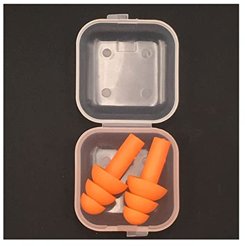DawnDream GehöRschutzstöPsel Weiche Silikonohrstecker Schalldämmung Ohrschutz Ohrstöpsel Anti-Geräusche Schnarchen Schlafstöcke for Reisegeräusche Reduktion OhrenstöPsel (Color : Orange)