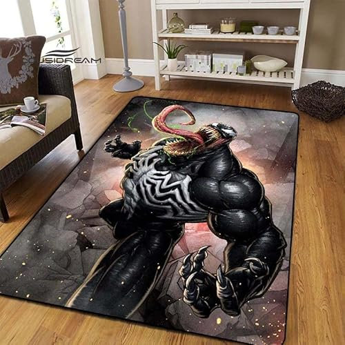 BGAFAG Horror-Venom-Teppiche Für Zuhause, Wohnzimmer, Schlafzimmer, Eingang, Großflächig, Weich, Modisch, Dekoration, Flauschig, E9141, 90 X 150 cm