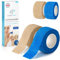 Pansements auto-adhésifs pour les doigts - 4x rouleau de sparadrap bleu + couleur peau (2.5cm x 4.5m) - Bandage auto-adhésif - Bande élastique imperméable - Bande sparadrap anti-poussière